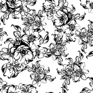 vintage çiçek desen arka plan vektör çizim