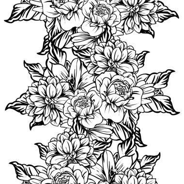 vintage çiçek desen arka plan vektör çizim