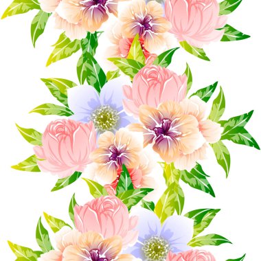 vektör çizim parlak çiçek desen arka plan