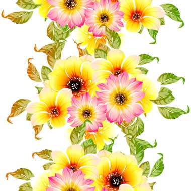 vektör çizim parlak çiçek desen arka plan