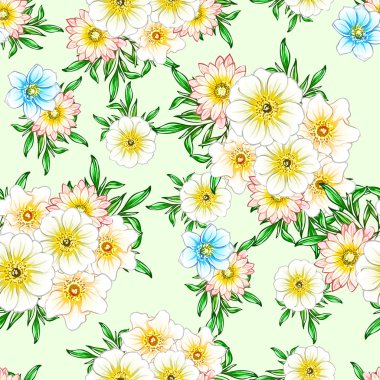 vektör çizim parlak çiçek desen arka plan