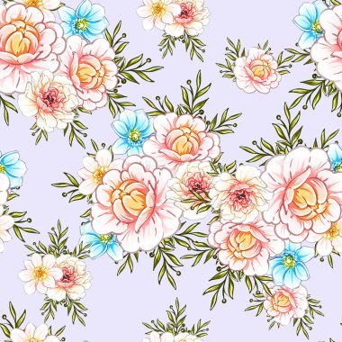 vektör çizim parlak çiçek desen arka plan
