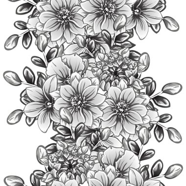 vintage çiçek desen arka plan vektör çizim