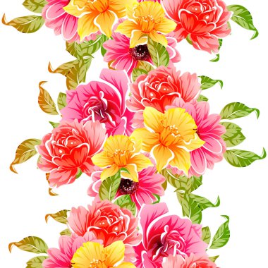 vektör çizim parlak çiçek desen arka plan