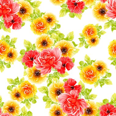 vektör çizim parlak çiçek desen arka plan
