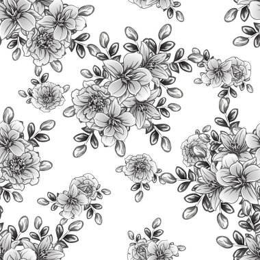 vintage çiçek desen arka plan vektör çizim