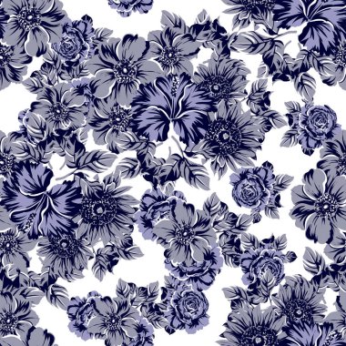 vintage çiçek desen arka plan vektör çizim