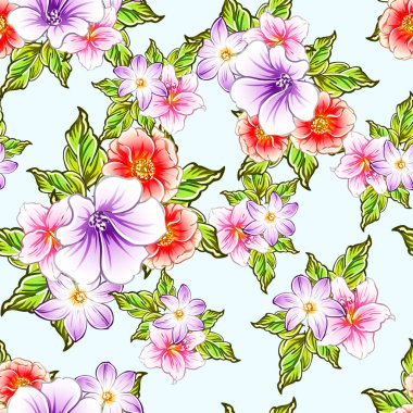 vektör çizim parlak çiçek desen arka plan