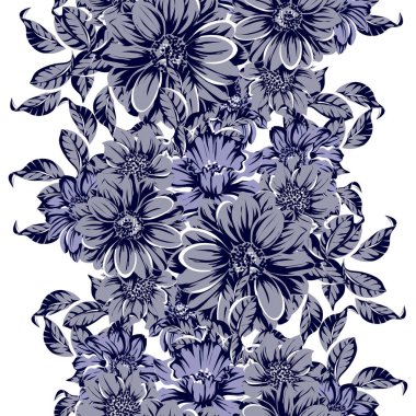 vintage çiçek desen arka plan vektör çizim