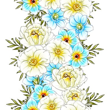 vektör çizim parlak çiçek desen arka plan