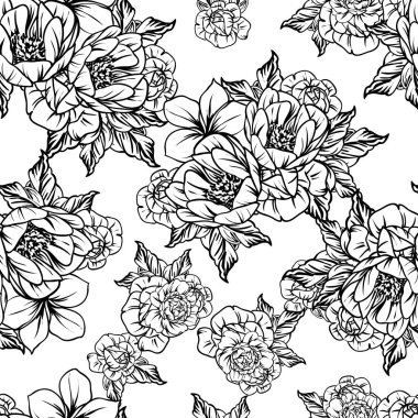 vintage çiçek desen arka plan vektör çizim