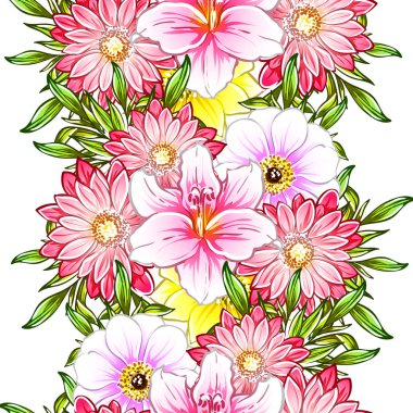 vektör çizim parlak çiçek desen arka plan
