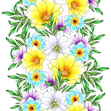 vektör çizim parlak çiçek desen arka plan