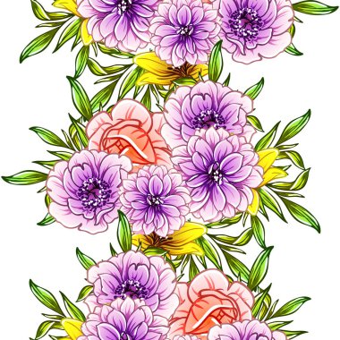 vektör çizim parlak çiçek desen arka plan