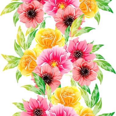 vektör çizim parlak çiçek desen arka plan