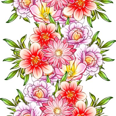 vektör çizim parlak çiçek desen arka plan