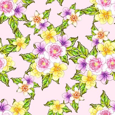 vektör çizim parlak çiçek desen arka plan