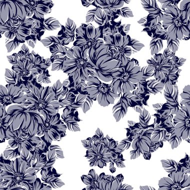 vintage çiçek desen arka plan vektör çizim