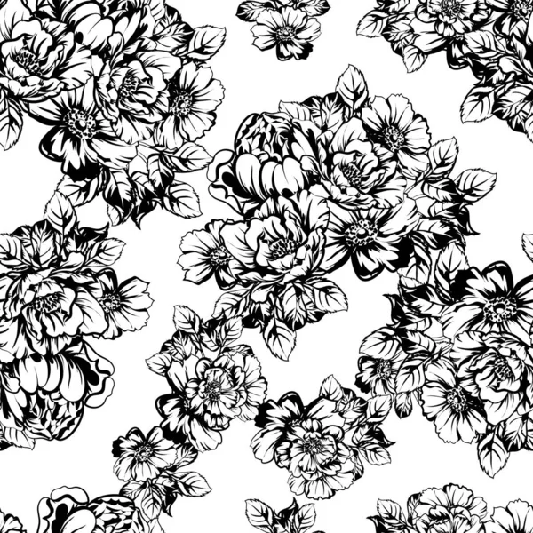 Vektor Illustration Von Vintage Blumen Muster Hintergrund — Stockvektor