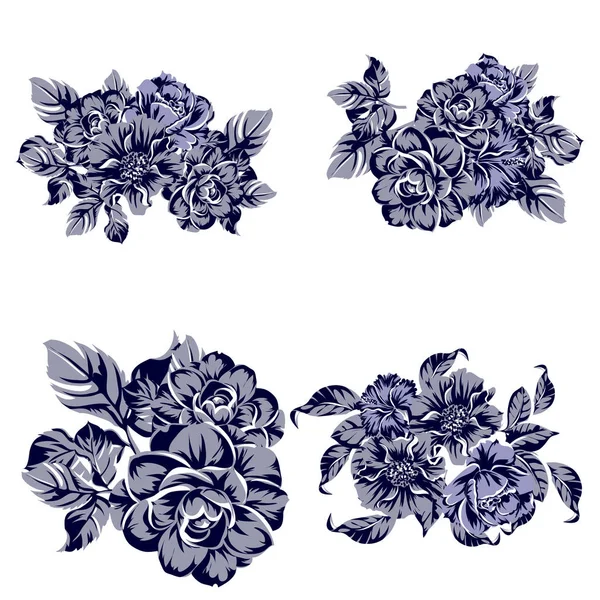 Vektor Illustration Von Vintage Blumen Muster Hintergrund — Stockvektor