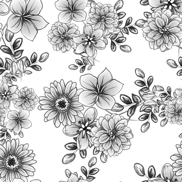 Vektor Illustration Von Vintage Blumen Muster Hintergrund — Stockvektor