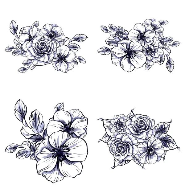 Vektor Illustration Von Vintage Blumen Muster Hintergrund — Stockvektor