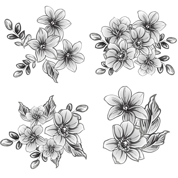 Vektor Illustration Von Vintage Blumen Muster Hintergrund — Stockvektor