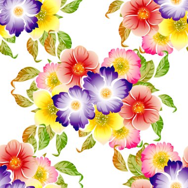 vektör çizim parlak çiçek desen arka plan