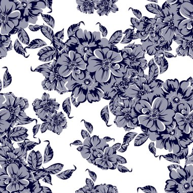 vintage çiçek desen arka plan vektör çizim