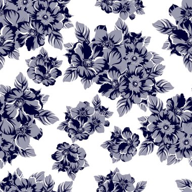 vintage çiçek desen arka plan vektör çizim