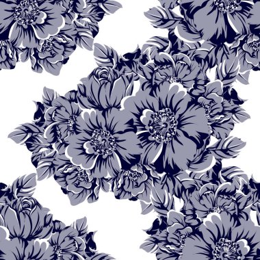 vintage çiçek desen arka plan vektör çizim