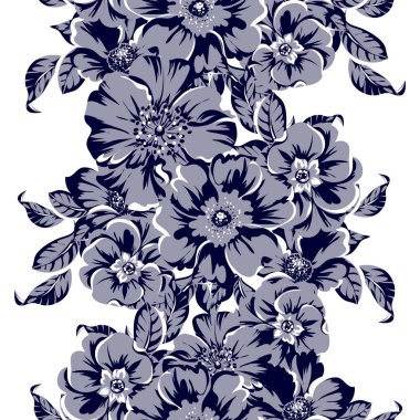 vintage çiçek desen arka plan vektör çizim
