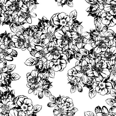 vintage çiçek desen arka plan vektör çizim