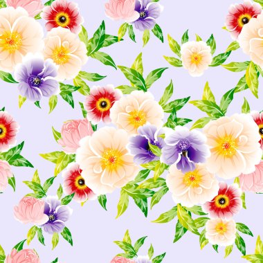 vektör çizim parlak çiçek desen arka plan