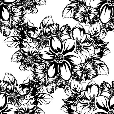 vintage çiçek desen arka plan vektör çizim