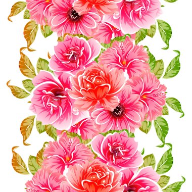 vektör çizim parlak çiçek desen arka plan