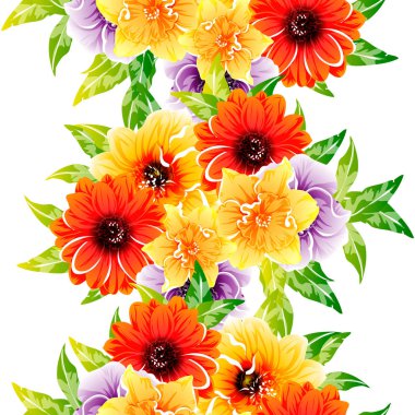 vektör çizim parlak çiçek desen arka plan
