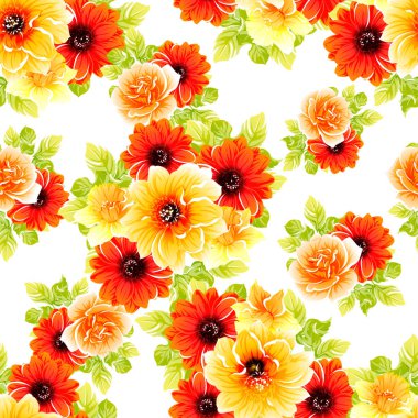 vektör çizim parlak çiçek desen arka plan
