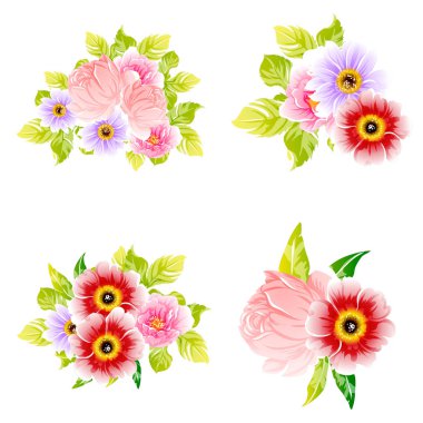 vektör çizim parlak çiçek desen arka plan