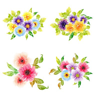 vektör çizim parlak çiçek desen arka plan