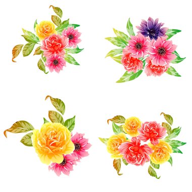 vektör çizim parlak çiçek desen arka plan