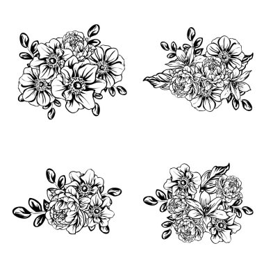 vintage çiçek desen arka plan vektör çizim