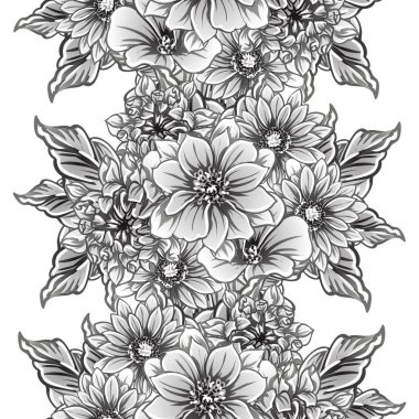 vintage çiçek desen arka plan vektör çizim