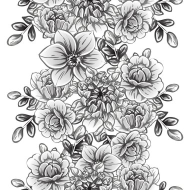 vintage çiçek desen arka plan vektör çizim