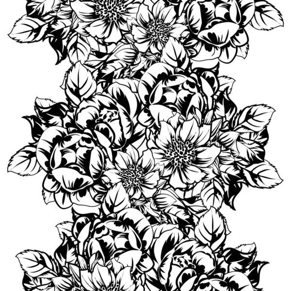 Vektor Illustration Von Vintage Blumen Muster Hintergrund — Stockvektor