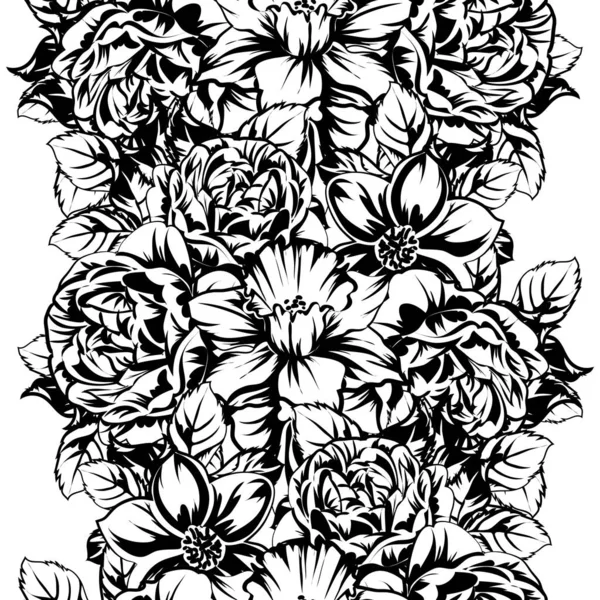 Vektor Illustration Von Vintage Blumen Muster Hintergrund — Stockvektor