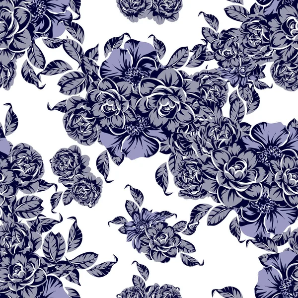 Vektor Illustration Von Vintage Blumen Muster Hintergrund — Stockvektor