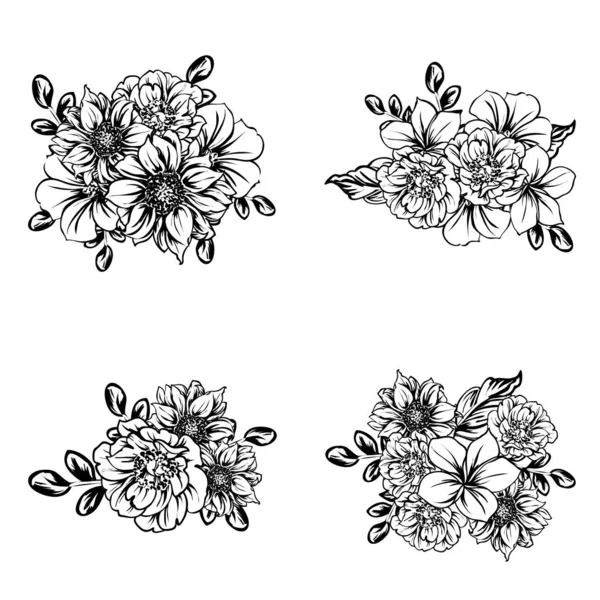 Vektor Illustration Von Vintage Blumen Muster Hintergrund — Stockvektor