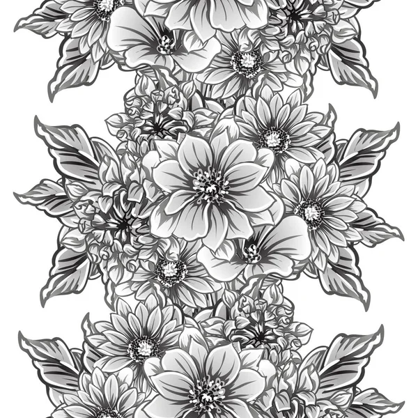 Vektor Illustration Von Vintage Blumen Muster Hintergrund — Stockvektor