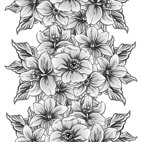 Vektor Illustration Von Vintage Blumen Muster Hintergrund — Stockvektor